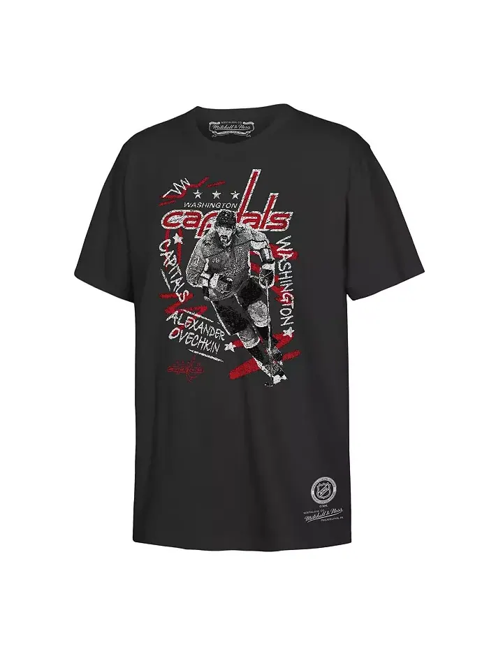 Футболка для мальчиков и девочек Alexander Ovechkin "Chalked Up" черная, Washington Capitals — изображение 2 из 3