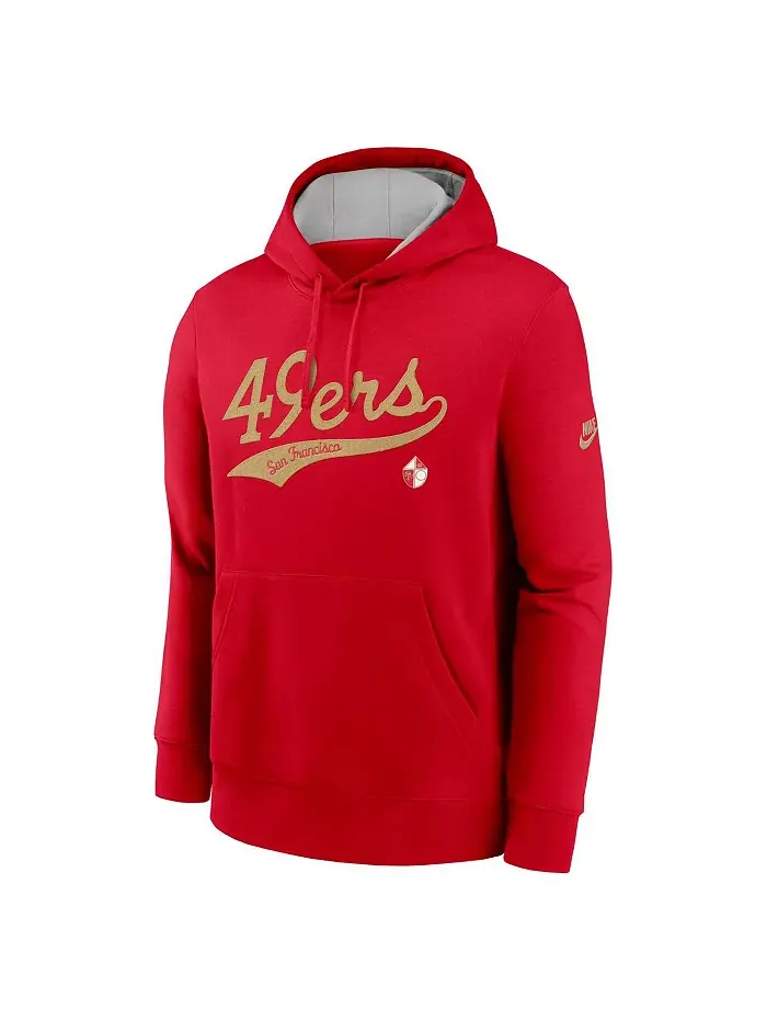 Мужская толстовка с капюшоном Scarlet San Francisco 49ers Rewind Club Logo Nike — изображение 3 из 3