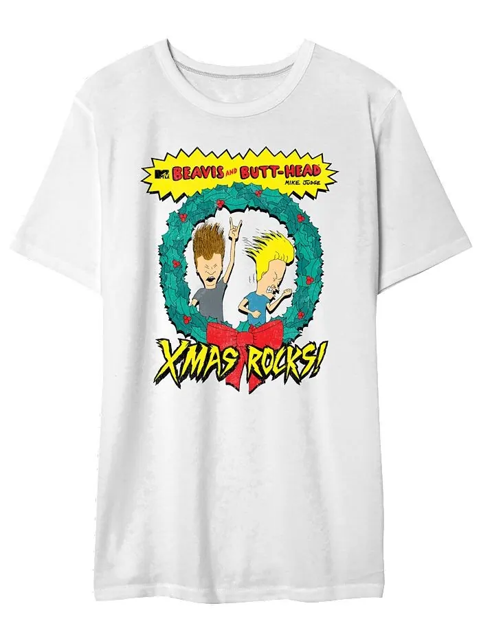 Мужская футболка с рисунком Beavis Butthead Wreath AIRWAVES — изображение 1 из 1