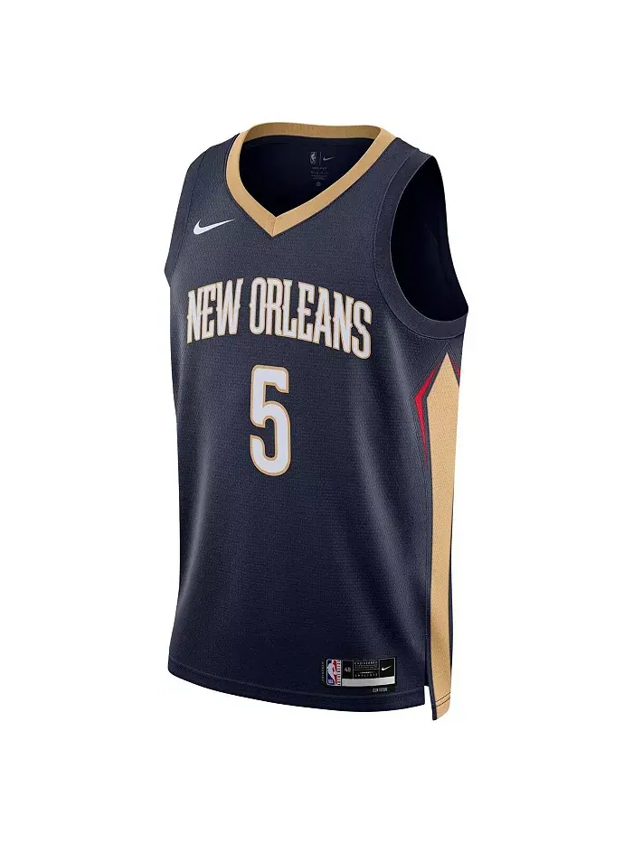 Мужская и женская баскетбольная майка Dejounte Murray в цвете Navy, New Orleans Pelicans, коллекция — изображение 2 из 3