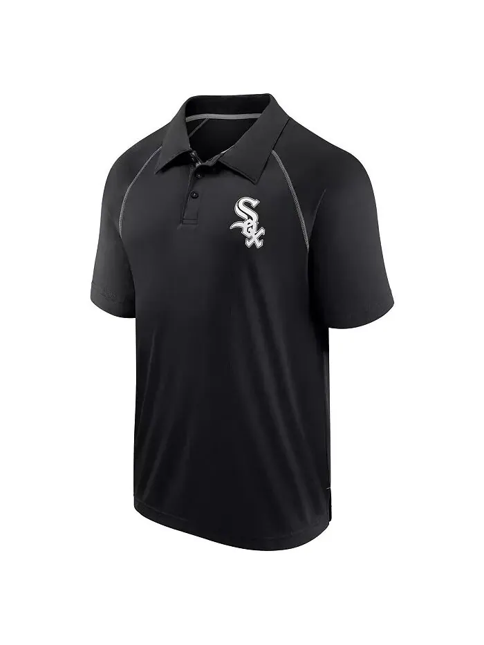 Мужская черная футболка-поло Chicago White Sox Strong Alone Raglan Fanatics — изображение 2 из 3