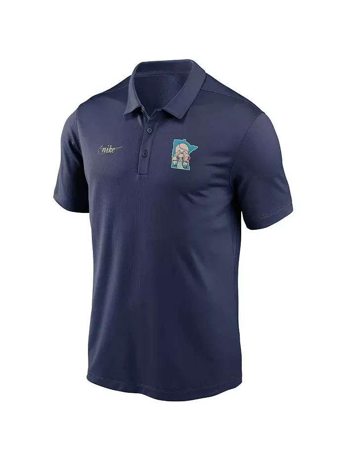 Мужская синяя поло Minnesota Twins Cooperstown Collection Logo Franchise Performance Nike — изображение 3 из 3