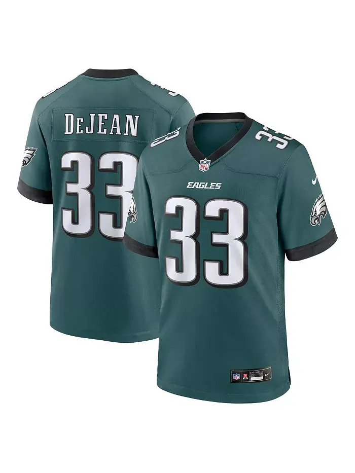 Мужская игровая футболка Cooper DeJean зеленого цвета Philadelphia Eagles Nike — изображение 1 из 5