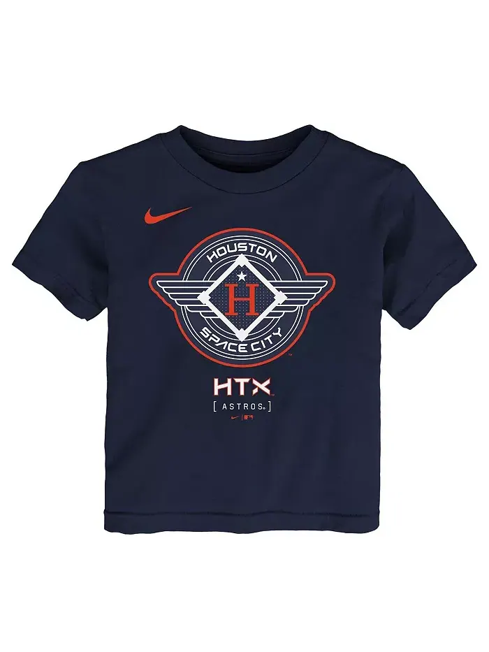 Футболка для малышей Houston Astros 2025 City Connect, темно-синяя, с логотипом Nike — изображение 2 из 3
