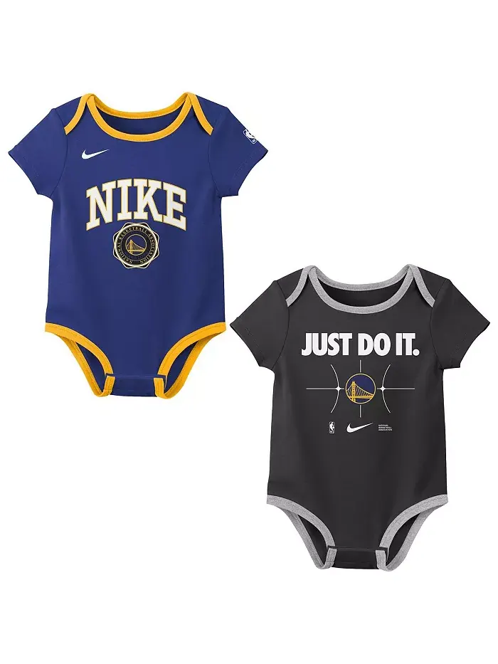 Новорожденный набор из 2 боди Royal/Black Golden State Warriors Just Do It Nike — изображение 1 из 3