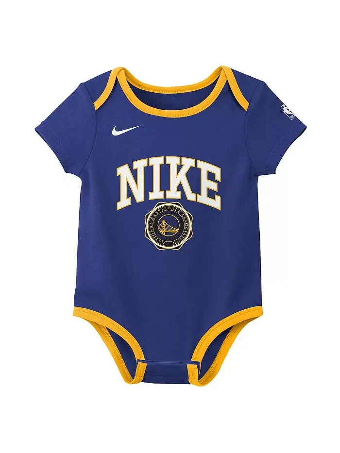 Новорожденный набор из 2 боди Royal/Black Golden State Warriors Just Do It Nike — изображение 2 из 3