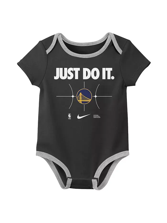 Новорожденный набор из 2 боди Royal/Black Golden State Warriors Just Do It Nike — изображение 3 из 3
