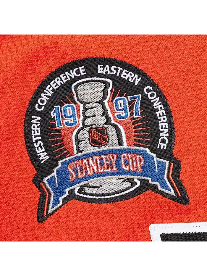Мужская оранжевая джерси Philadelphia Flyers 1996-97 Power Play с именем Eric Lindros Mitchell & — изображение 2 из 5