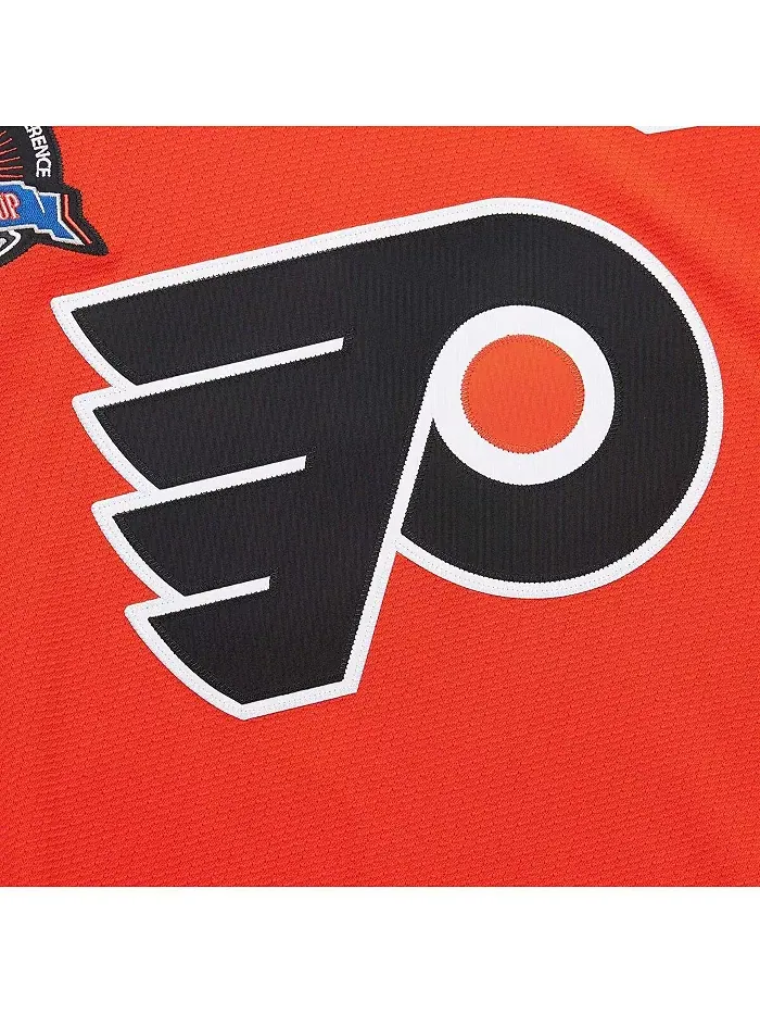 Мужская оранжевая джерси Philadelphia Flyers 1996-97 Power Play с именем Eric Lindros Mitchell & — изображение 3 из 5