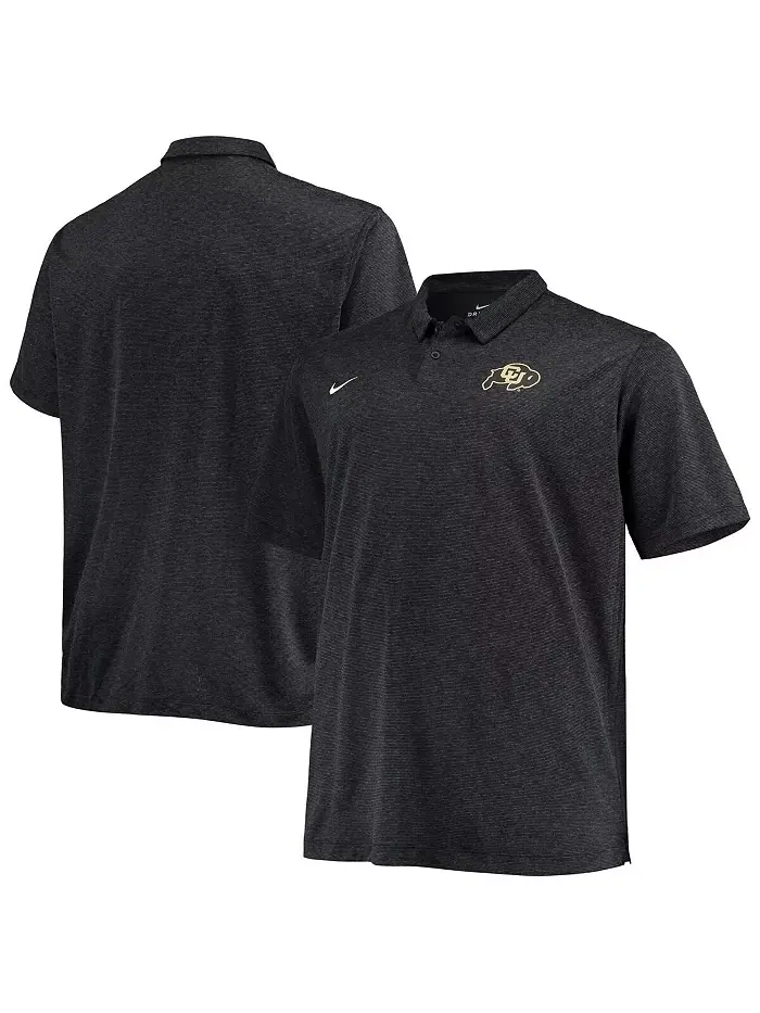 Мужская поло для активного отдыха Colorado Buffaloes Big and Tall в теплом черном цвете Nike — изображение 1 из 3