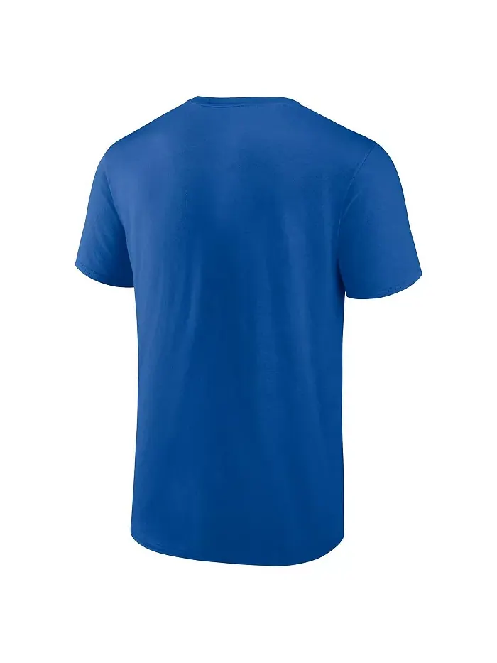 Мужская синяя футболка New York Rangers Coordinate Logo Athletic — изображение 3 из 3