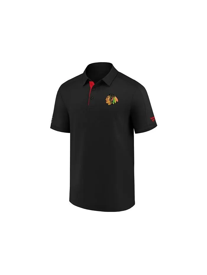 Мужское поло Performance Chicago Blackhawks в раздевалке Majestic