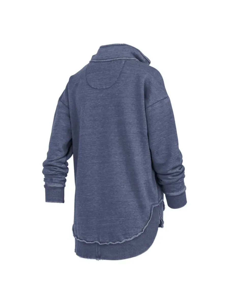 Pressbox Женская толстовка Navy Illinois Fighting Illini Northfork Sojourn Poncho с — изображение 2 из 3, темно-синий