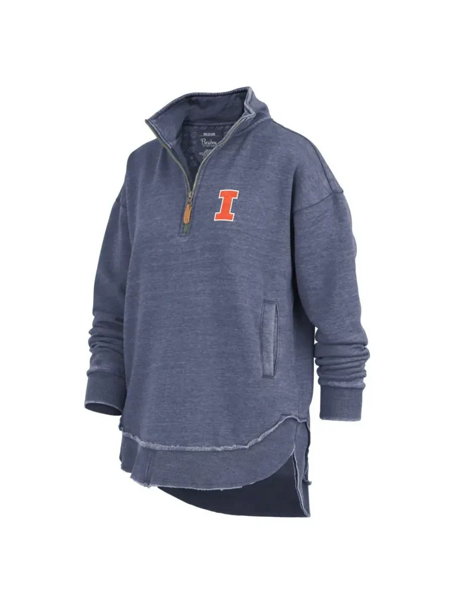 Pressbox Женская толстовка Navy Illinois Fighting Illini Northfork Sojourn Poncho с — изображение 3 из 3, темно-синий