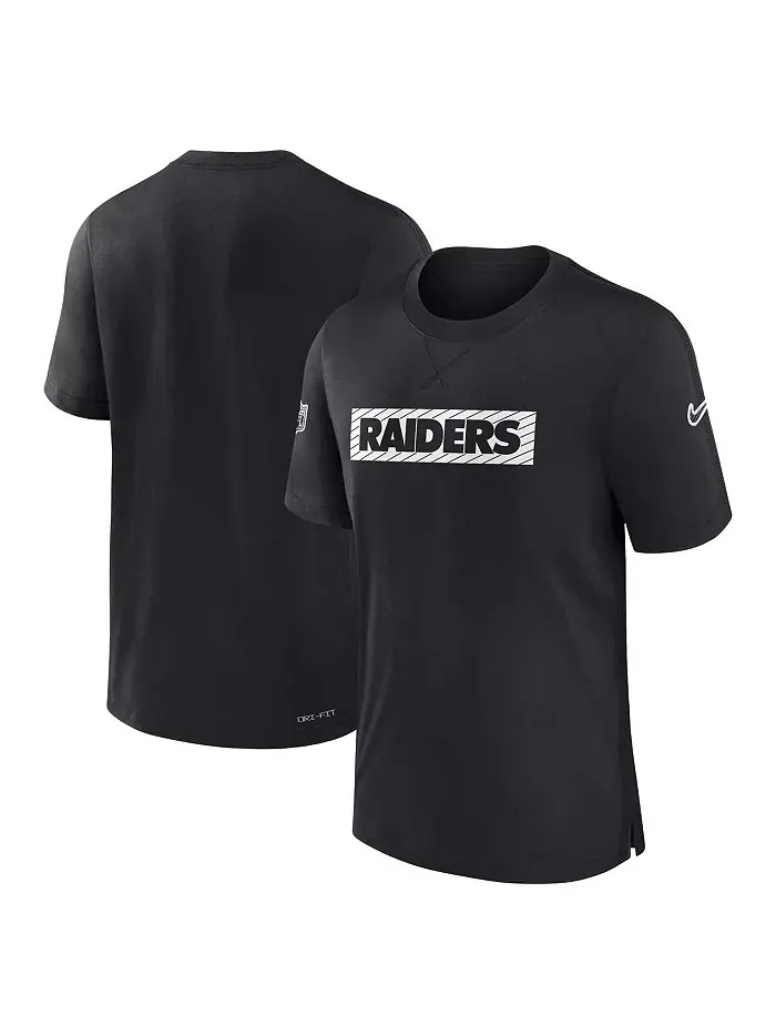 Мужская черная футболка Las Vegas Raiders Sideline Player Performance Nike — изображение 1 из 3