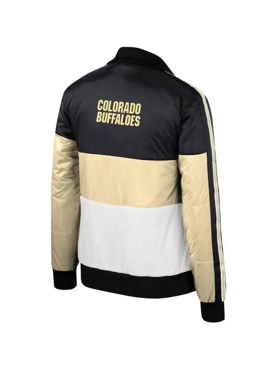Женская золотая пуховая куртка Colorado Buffaloes с цветными блоками и застежкой-молнией The Wild — изображение 2 из 3