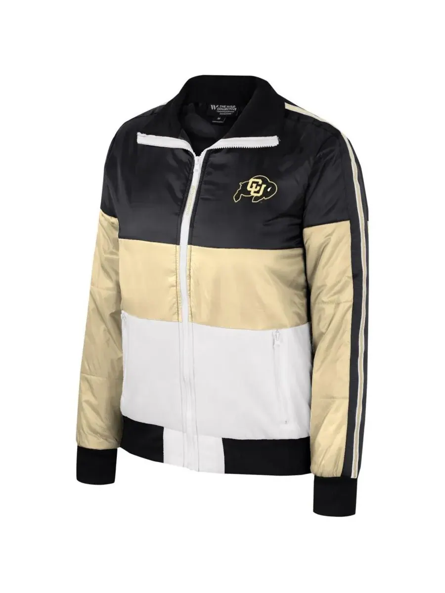 Женская золотая пуховая куртка Colorado Buffaloes с цветными блоками и застежкой-молнией The Wild — изображение 3 из 3