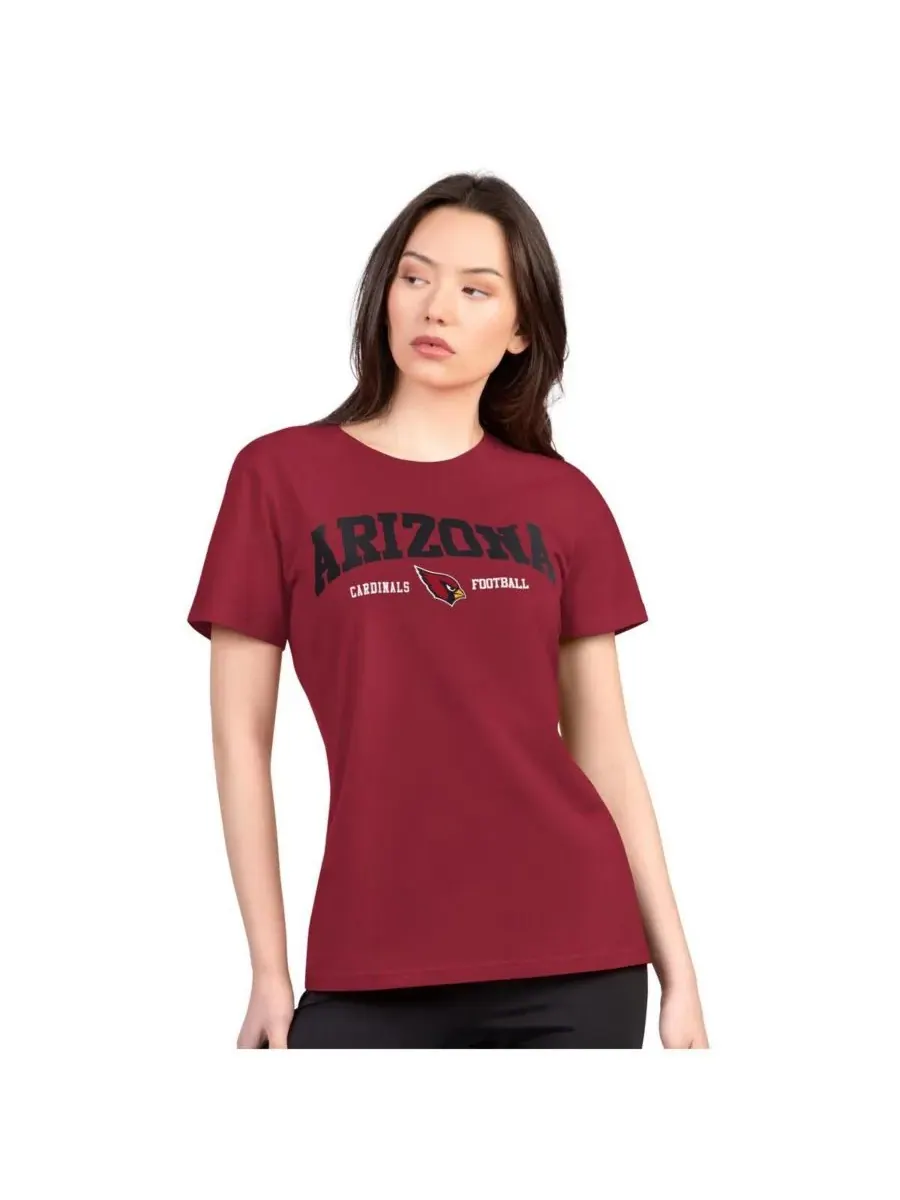 Женская футболка Cardinal Arizona Cardinals Super-Slim Lightweight Winning Crew G-III 4Her by Carl — изображение 1 из 2