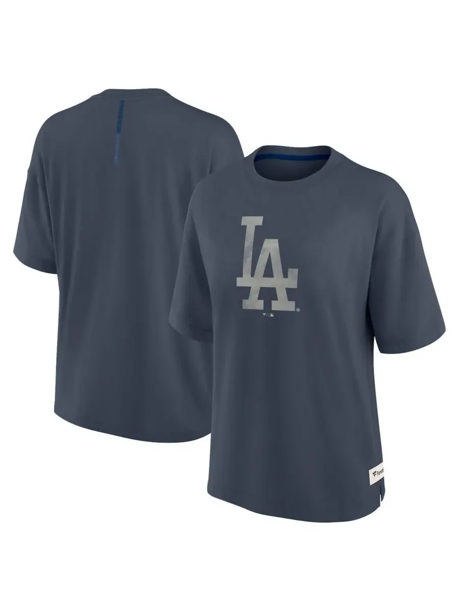 Fanatics Женская синяя футболка Los Angeles Dodgers Elements Raw Edge Future Ground — изображение 1 из 3, синий