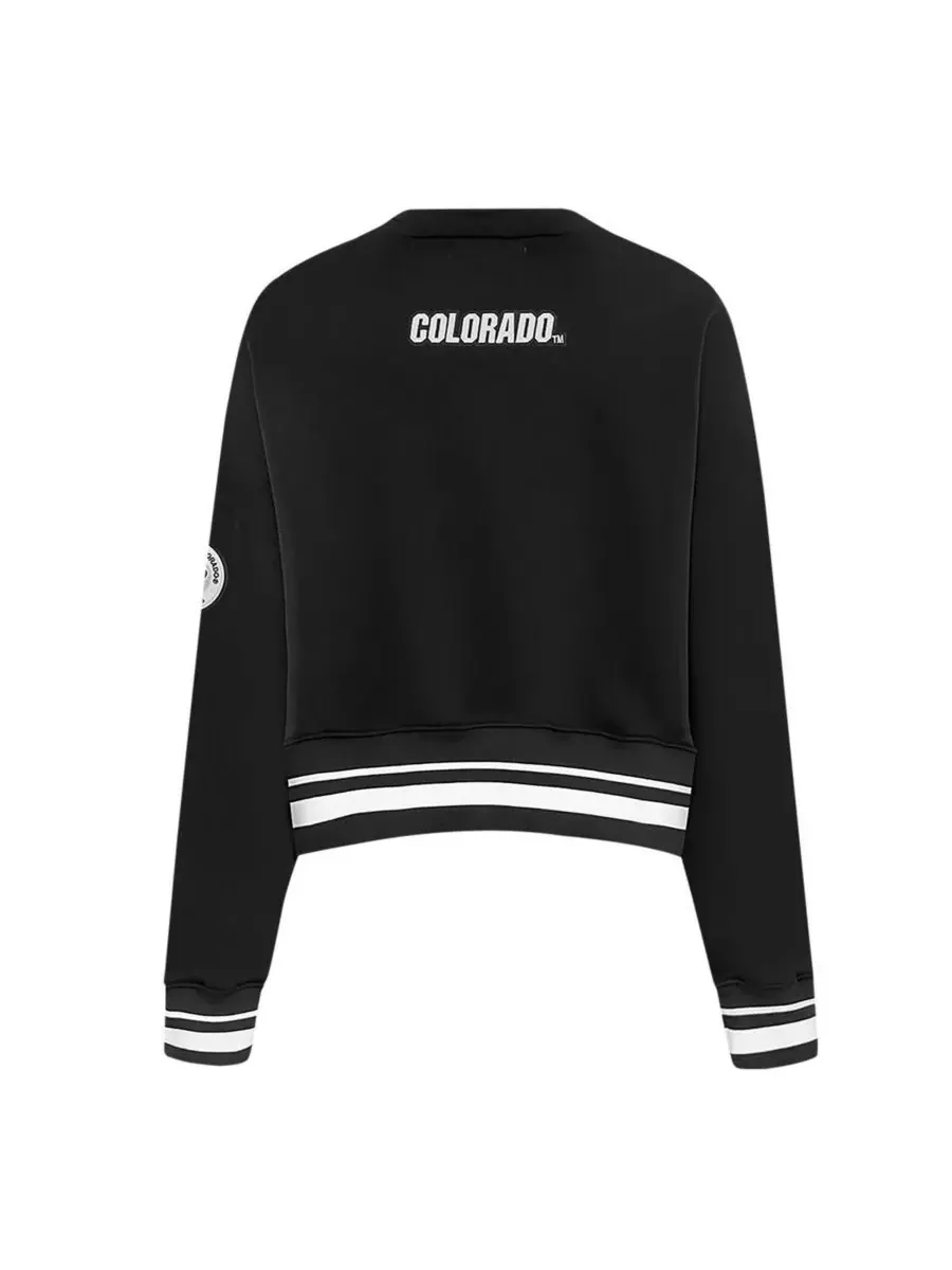 Pro Standard Женская черная укороченная толстовка Colorado Buffaloes цвета «культивированный жемчуг» — изображение 1 из 2