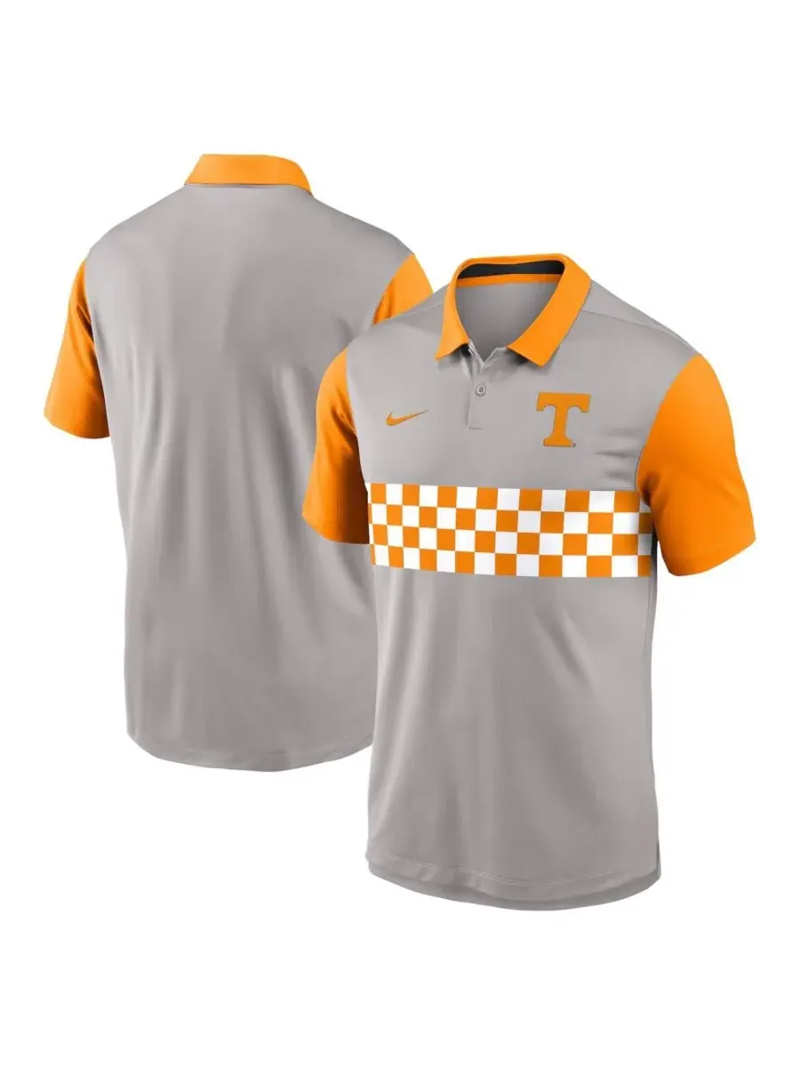 Nike Мужская серая/оранжевая футболка-поло Tennessee Volunteers Vapor Performance — изображение 1 из 3, серый оранжевый