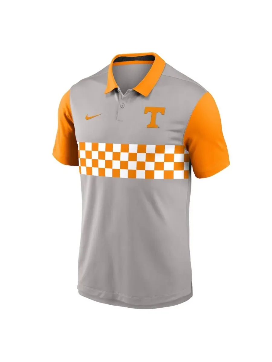Nike Мужская серая/оранжевая футболка-поло Tennessee Volunteers Vapor Performance — изображение 2 из 3, серый оранжевый
