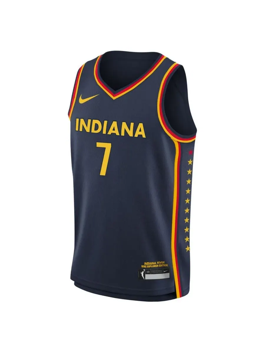 Nike Футболка Big Boys and Girls Aliyah Boston Navy Indiana Fever Explorer Swingman Jersey — изображение 2 из 3, темно-синий