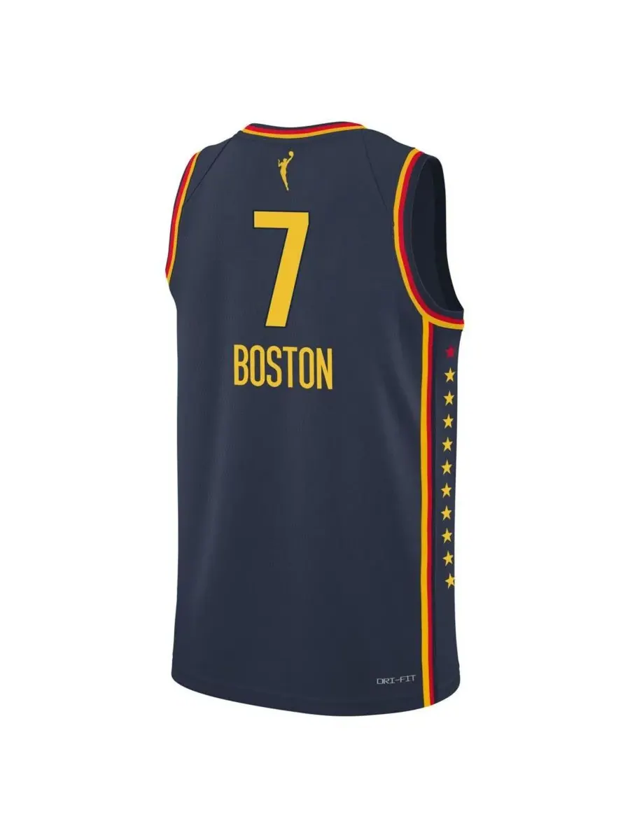 Nike Футболка Big Boys and Girls Aliyah Boston Navy Indiana Fever Explorer Swingman Jersey — изображение 3 из 3, темно-синий