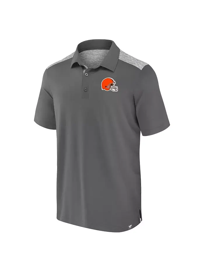 Мужская серая поло Cleveland Browns Long Shot Fanatics — изображение 2 из 3