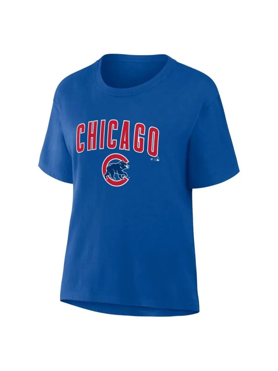 Женская футболка Royal Chicago Cubs Lockup Legacy Fanatics — изображение 2 из 3, королевский