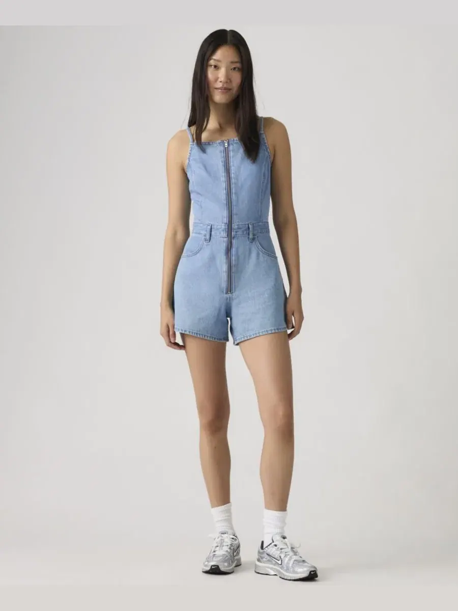Женский хлопковый комбинезон премиум-класса с квадратным вырезом Levi'S