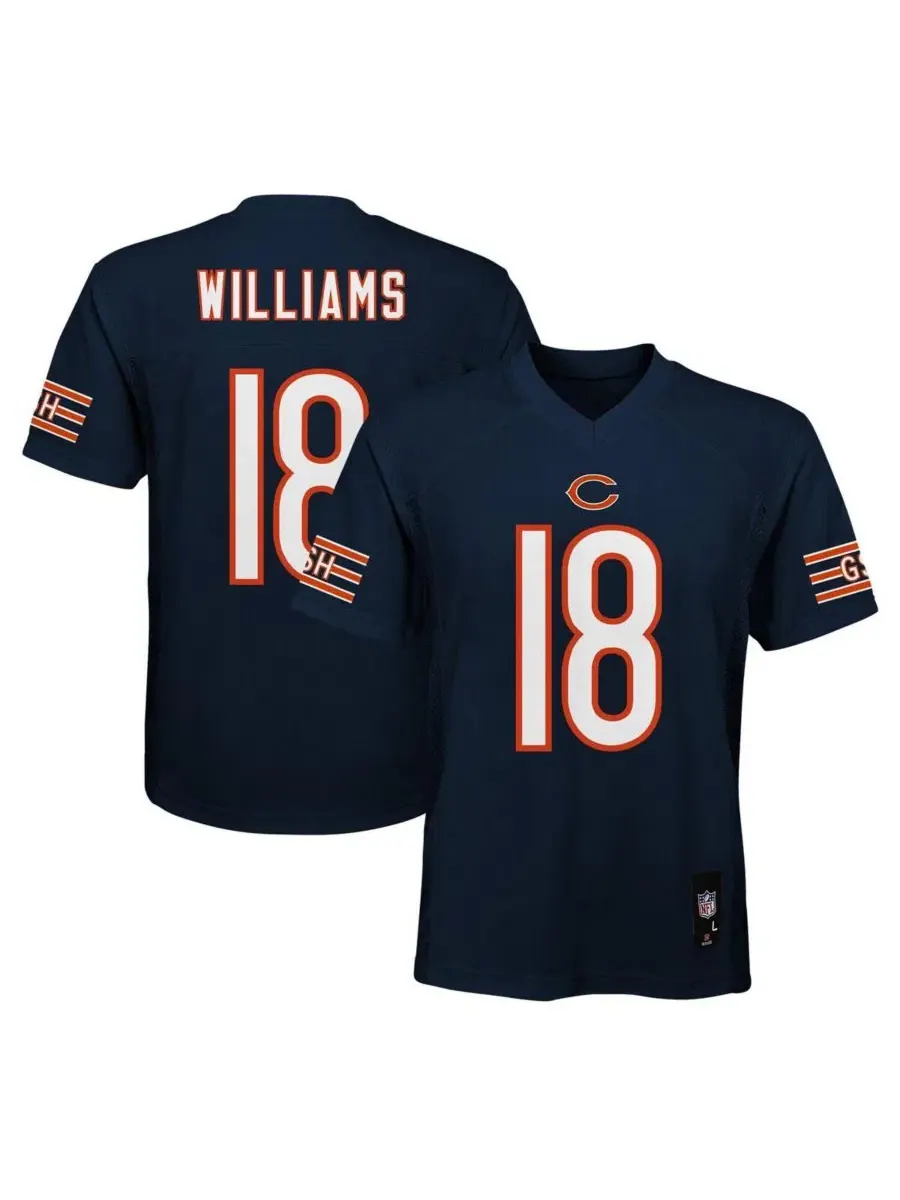 Реплика джерси Кейлеба Уильямса Navy Chicago Bears Outerstuff — изображение 1 из 3, темно-синий