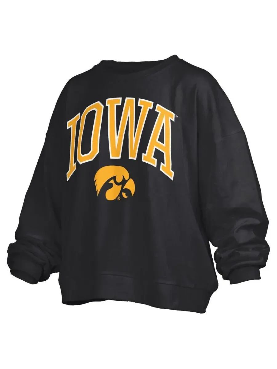 Толстовка оверсайз Pressbox Iowa Hawkeyes Janise Arch Over Logo — изображение 2 из 3, черный