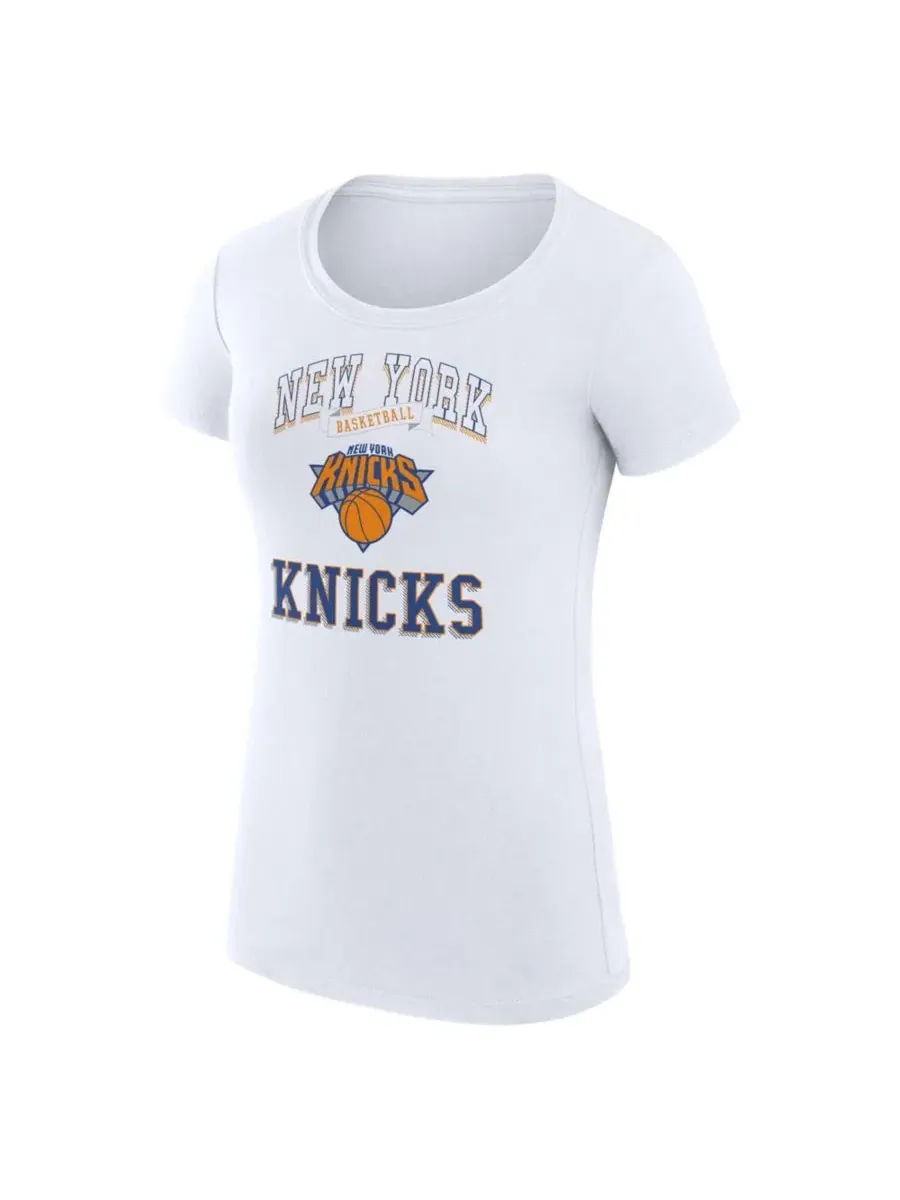 Футболка с принтом, супер-облегающая, New York Knicks G-III 4Her by Carl Banks — изображение 2 из 3, белый