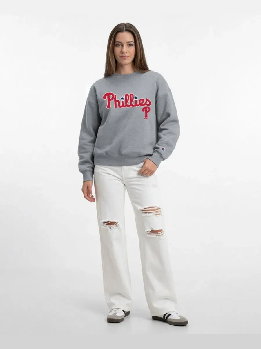 Свитшот женский с графикой Philadelphia Phillies Champion — изображение 3 из 5, серый