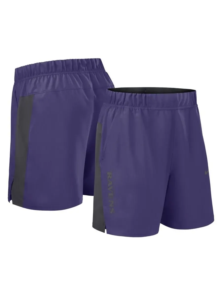Nike Мужские фиолетовые шорты Baltimore Ravens Woven Victory Performance Shorts