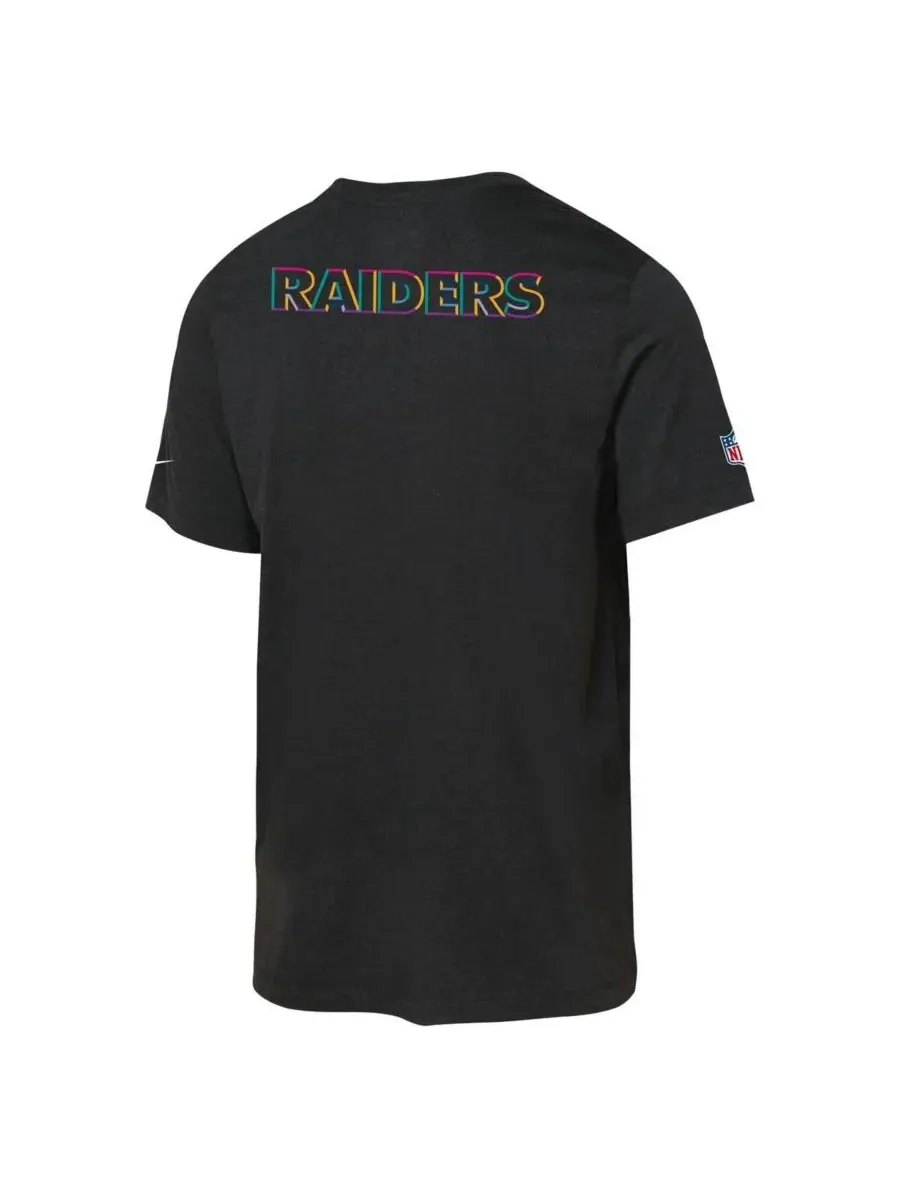 Nike Большая детская футболка черного цвета с символикой Las Vegas Raiders 2025 NFL Crucial Catch — изображение 2 из 3