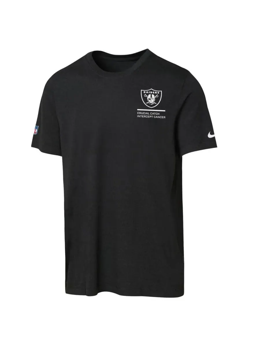 Nike Большая детская футболка черного цвета с символикой Las Vegas Raiders 2025 NFL Crucial Catch — изображение 3 из 3