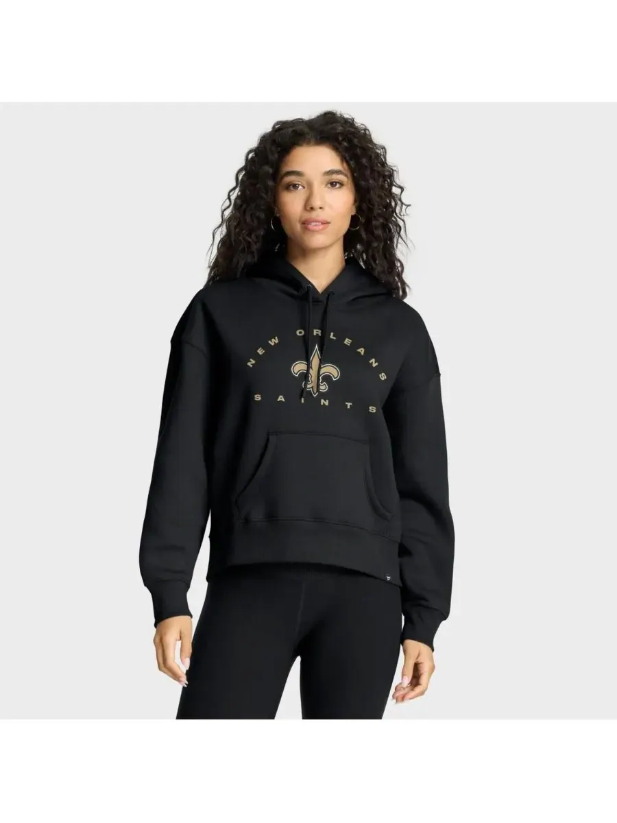 Fanatics Женская черная толстовка с капюшоном New Orleans Saints Eligible Receiver Legacy — изображение 1 из 5, черный
