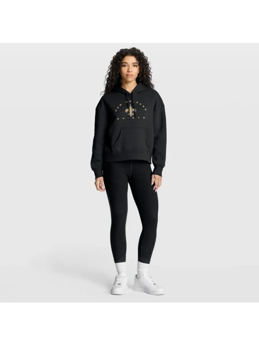 Fanatics Женская черная толстовка с капюшоном New Orleans Saints Eligible Receiver Legacy — изображение 4 из 5, черный