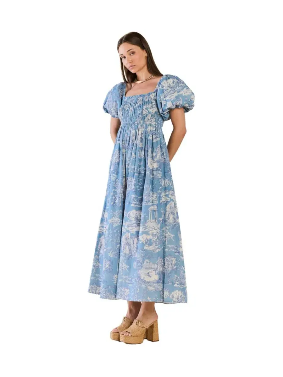 Платье с квадратным вырезом Aurora Eddy, Forever Toile — изображение 2 из 3