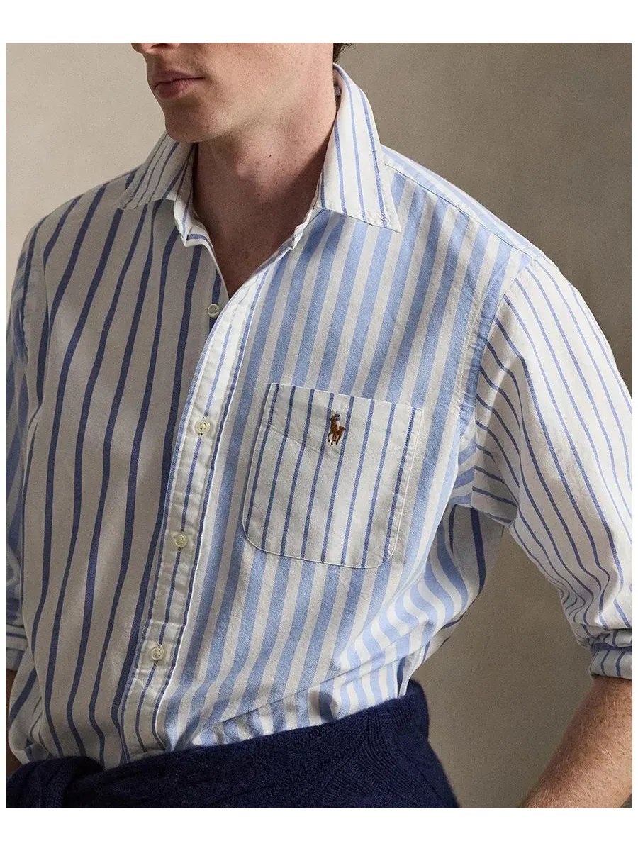Мужская рубашка с длинным рукавом с принтом, модель Nautical Funshirt Polo Ralph Lauren, 7274 — изображение 3 из 5