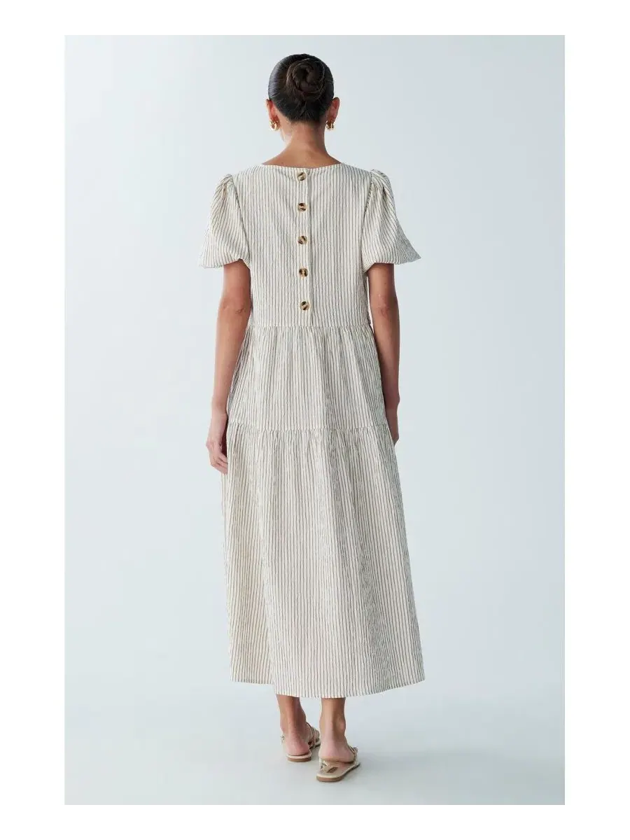 Платье миди Sitia Midi Dress ST MRLO, Mocha Stripe — изображение 5 из 7