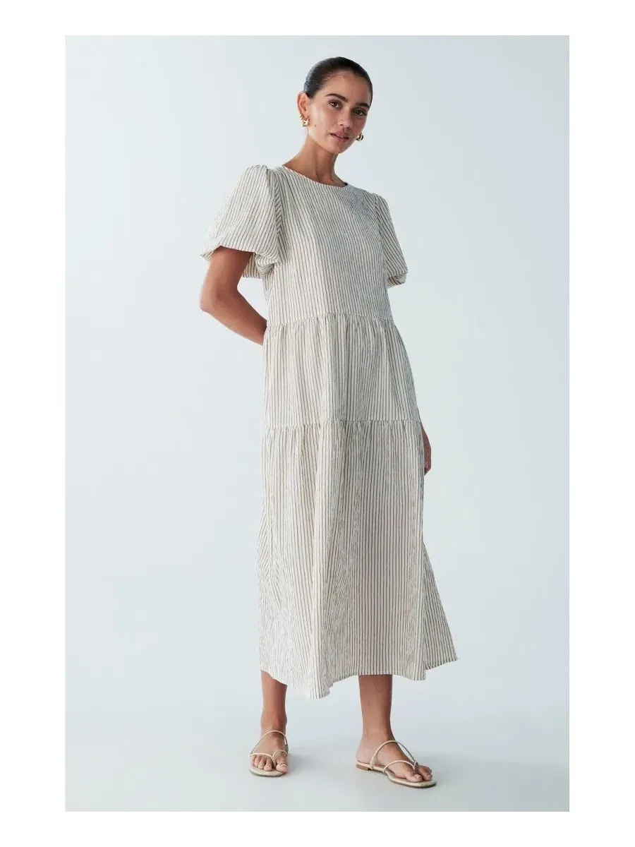 Платье миди Sitia Midi Dress ST MRLO, Mocha Stripe — изображение 6 из 7