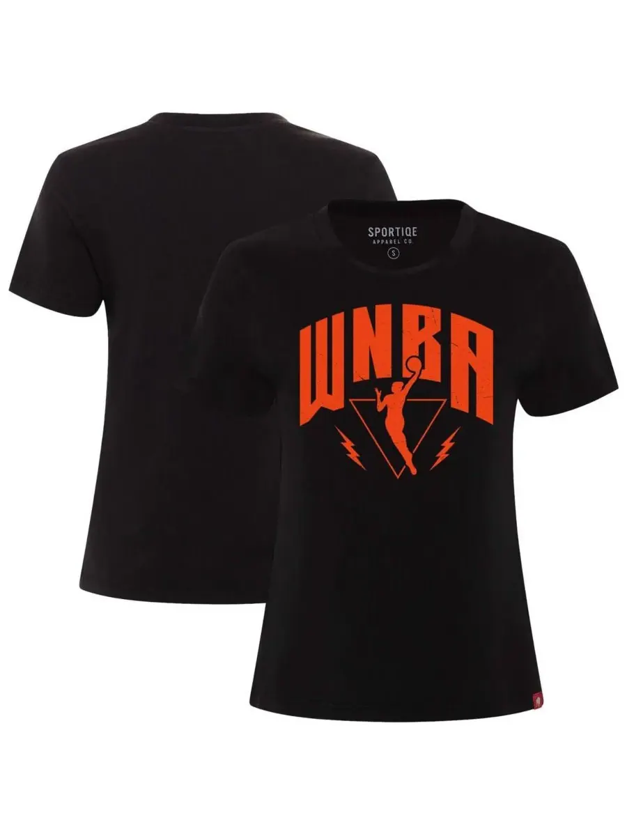 Sportiqe Женская черная футболка Arcadia Premium с логотипом WNBA — изображение 1 из 3, черный