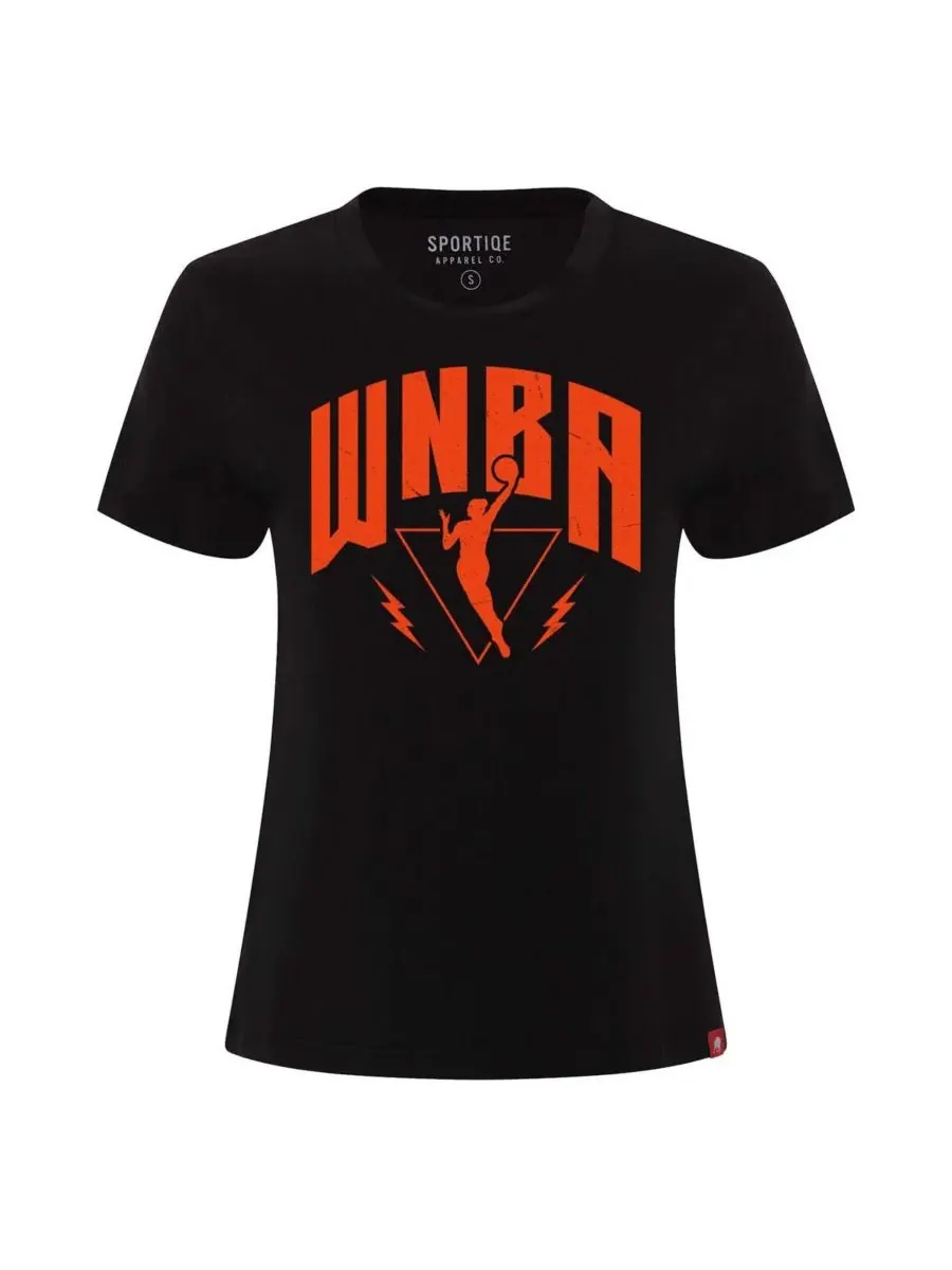 Sportiqe Женская черная футболка Arcadia Premium с логотипом WNBA — изображение 3 из 3, черный