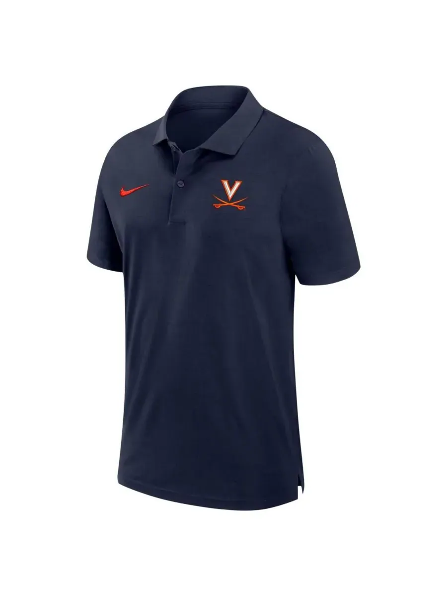Nike Мужская темно-синяя спортивная рубашка-поло Virginia Cavaliers — изображение 3 из 3, темно-синий