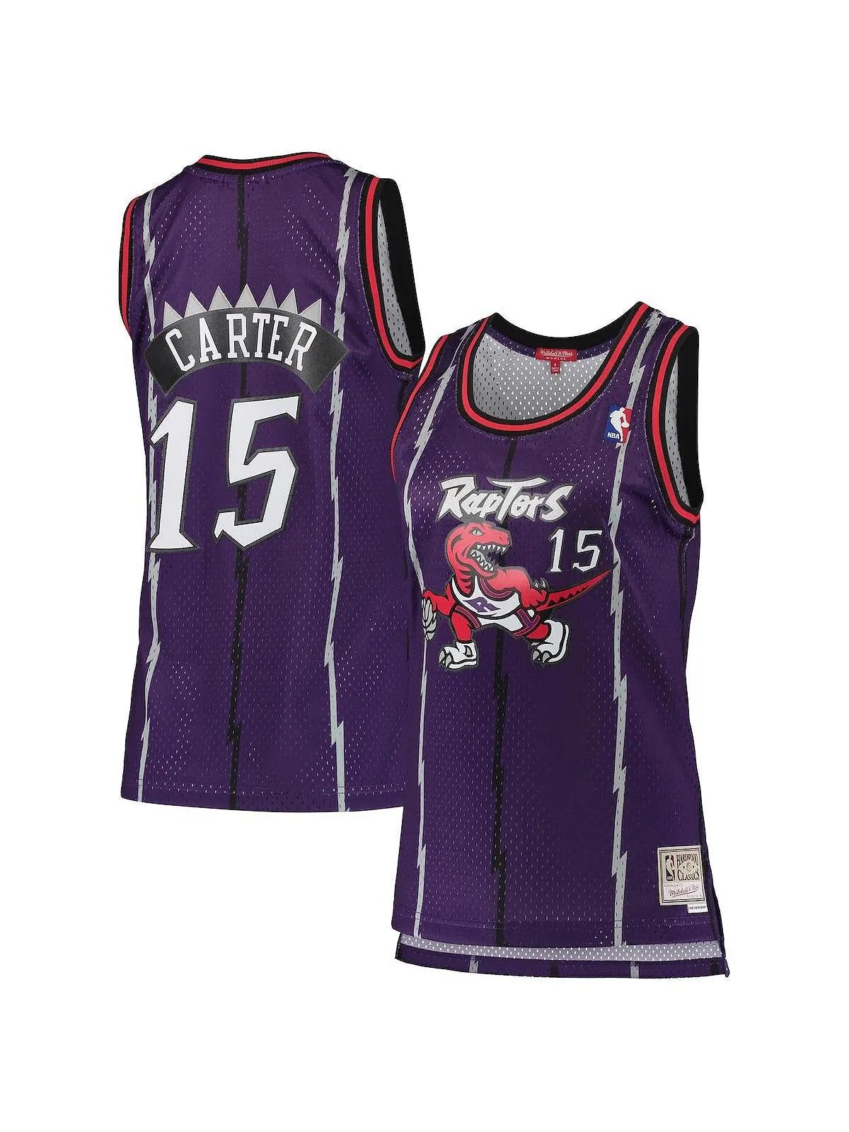 Женская фиолетовая майка Vince Carter Toronto Raptors 1998-99 Hardwood Classics Swingman Mitchell & — изображение 1 из 3