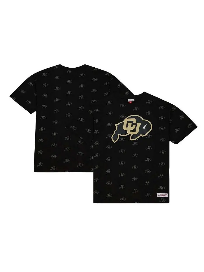 Мужская черная футболка с принтом Colorado Buffaloes Mitchell & Ness — изображение 1 из 4, черный