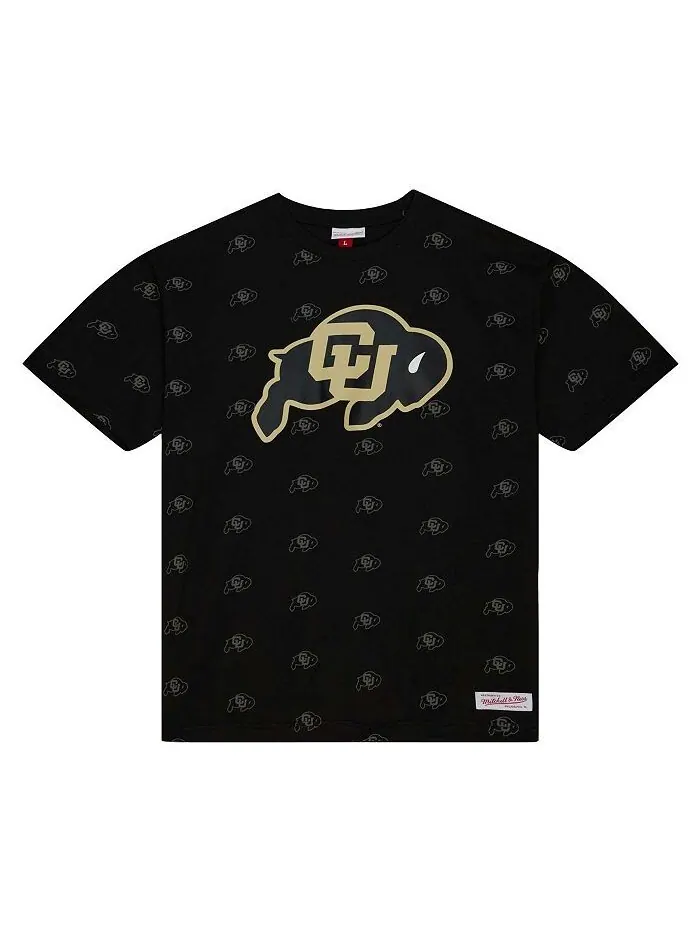Мужская черная футболка с принтом Colorado Buffaloes Mitchell & Ness — изображение 3 из 4, черный